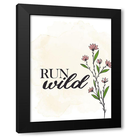 Run Black Modern Wood Framed Art Print by Allen, Kimberly