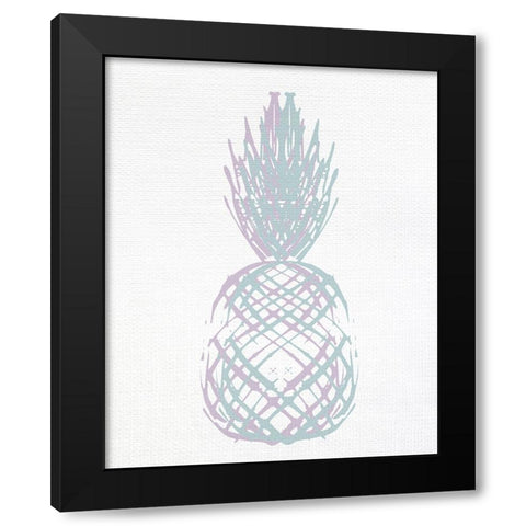 Pineapple Layers 2 Black Modern Wood Framed Art Print with Double Matting by Allen, Kimberly