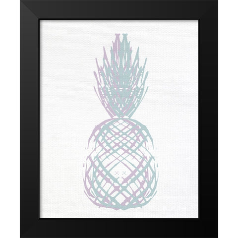 Pineapple Layers 2 Black Modern Wood Framed Art Print by Allen, Kimberly