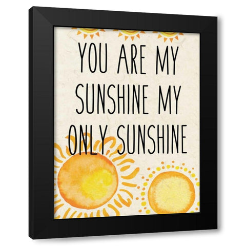 Sunshine A Black Modern Wood Framed Art Print by Allen, Kimberly