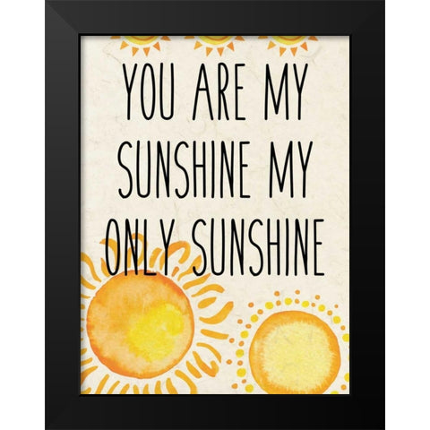Sunshine A Black Modern Wood Framed Art Print by Allen, Kimberly