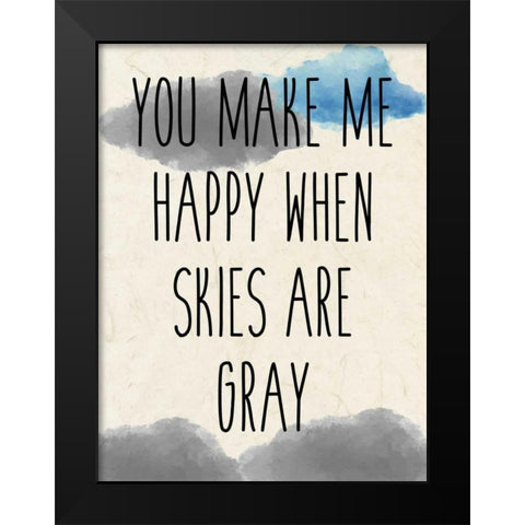 Sunshine B Black Modern Wood Framed Art Print by Allen, Kimberly