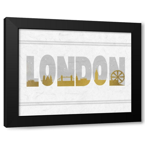 Travel B Black Modern Wood Framed Art Print with Double Matting by Allen, Kimberly