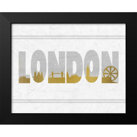 Travel B Black Modern Wood Framed Art Print by Allen, Kimberly