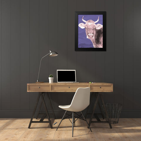 Brown Jersey Black Modern Wood Framed Art Print by Allen, Kimberly