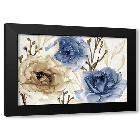 Blooming Black Modern Wood Framed Art Print by Allen, Kimberly