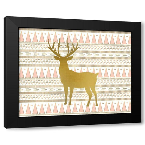 Oh Deer A Black Modern Wood Framed Art Print by Allen, Kimberly