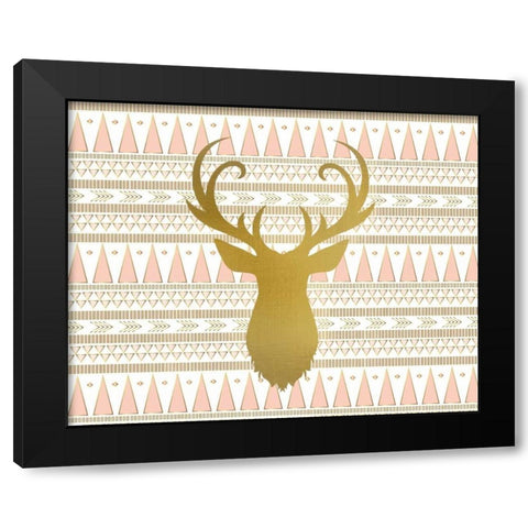 Oh Deer B Black Modern Wood Framed Art Print by Allen, Kimberly