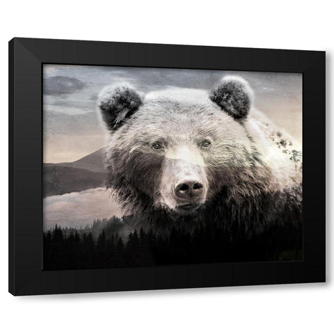 Bear Mountain Black Modern Wood Framed Art Print with Double Matting by Allen, Kimberly