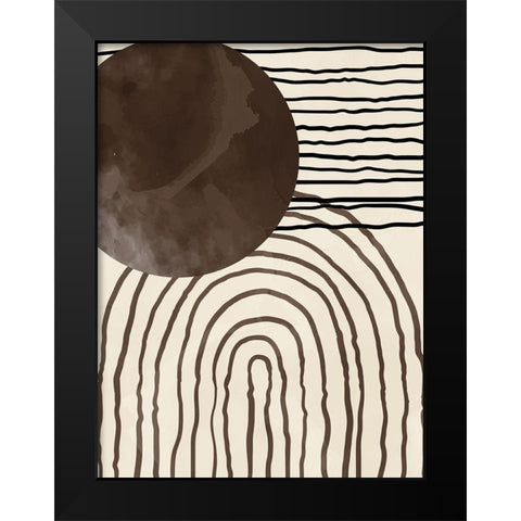 Brown Black Textured Black Modern Wood Framed Art Print by Allen, Kimberly