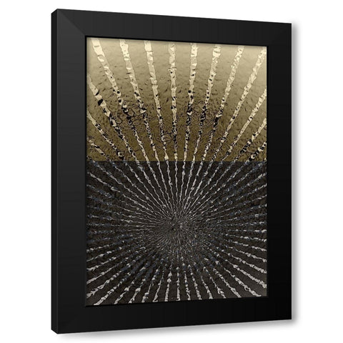Two Tone Burst Black Modern Wood Framed Art Print with Double Matting by Allen, Kimberly