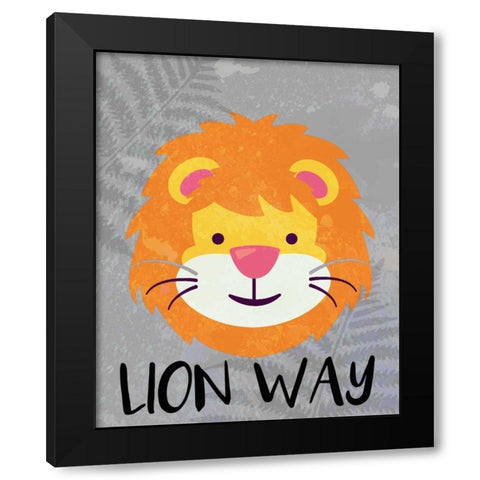 Lion Way Black Modern Wood Framed Art Print by Allen, Kimberly
