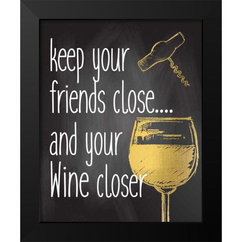 Keep Your Black Modern Wood Framed Art Print by Allen, Kimberly