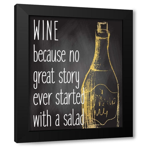 Wine Story Black Modern Wood Framed Art Print with Double Matting by Allen, Kimberly