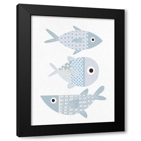 Fish 1 Black Modern Wood Framed Art Print by Allen, Kimberly