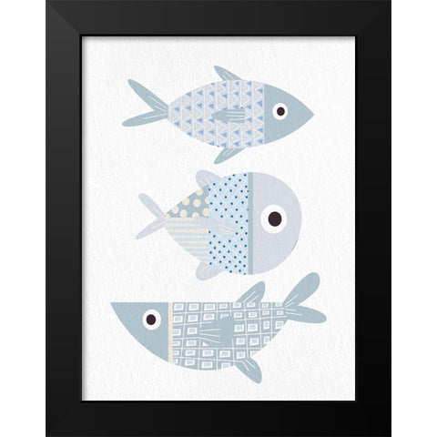 Fish 1 Black Modern Wood Framed Art Print by Allen, Kimberly