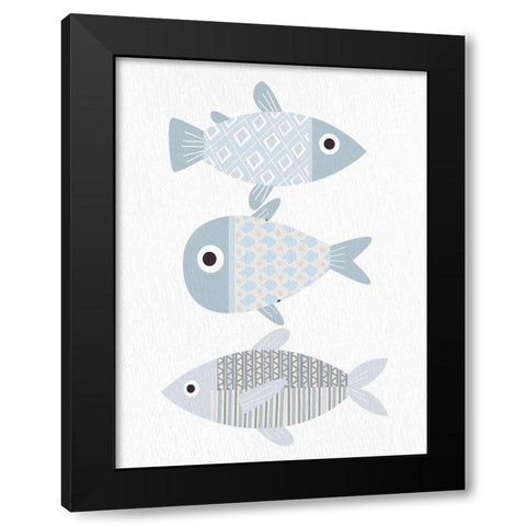 Fish 2 Black Modern Wood Framed Art Print by Allen, Kimberly