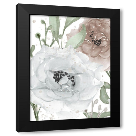 Floral Bloom Panel 1 Black Modern Wood Framed Art Print by Allen, Kimberly