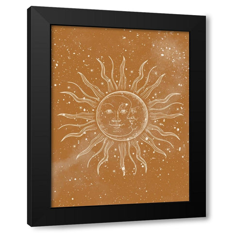 Sun Moon Black Modern Wood Framed Art Print by Allen, Kimberly