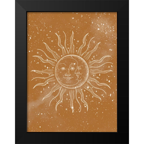 Sun Moon Black Modern Wood Framed Art Print by Allen, Kimberly