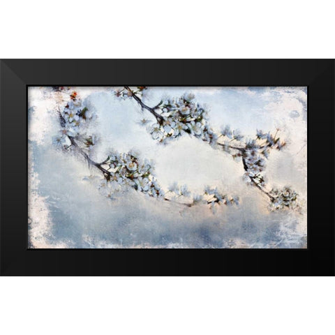 Magnolia Branch Black Modern Wood Framed Art Print by Allen, Kimberly