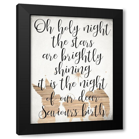 Holy Night Angels Black Modern Wood Framed Art Print with Double Matting by Allen, Kimberly
