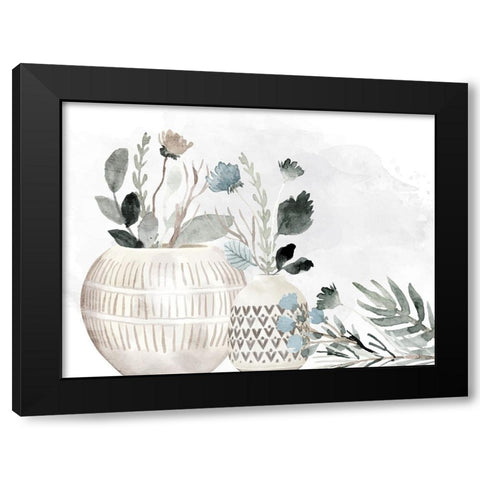 Neutral Vases Black Modern Wood Framed Art Print with Double Matting by Allen, Kimberly