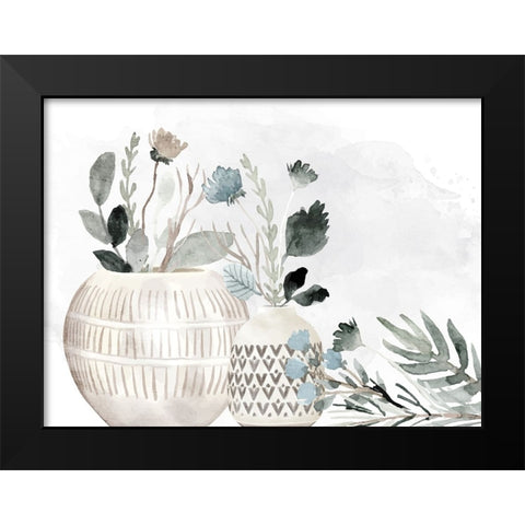 Neutral Vases Black Modern Wood Framed Art Print by Allen, Kimberly