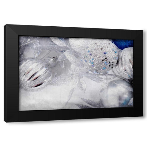 Frosted Ornaments Black Modern Wood Framed Art Print with Double Matting by Allen, Kimberly