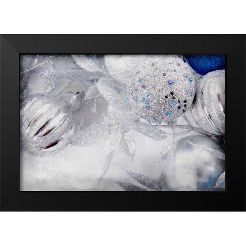 Frosted Ornaments Black Modern Wood Framed Art Print by Allen, Kimberly