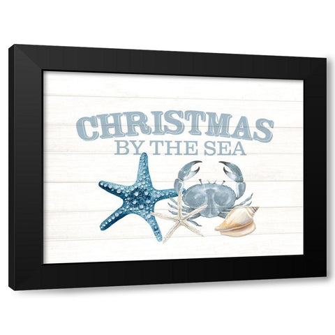Christmas By The Sea Black Modern Wood Framed Art Print by Allen, Kimberly