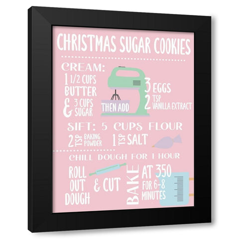 Christmas Cookies Black Modern Wood Framed Art Print with Double Matting by Allen, Kimberly