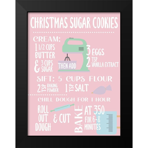 Christmas Cookies Black Modern Wood Framed Art Print by Allen, Kimberly