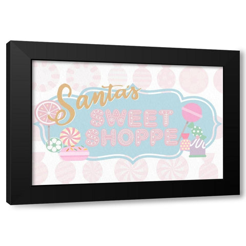 Santas Sweet Shoppe Black Modern Wood Framed Art Print by Allen, Kimberly