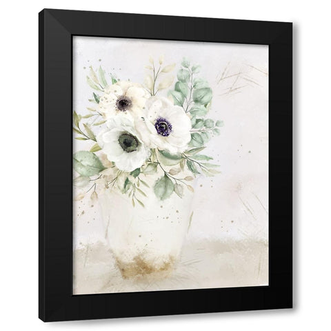 Vase of White Black Modern Wood Framed Art Print by Allen, Kimberly