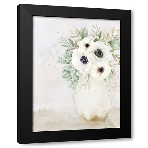 Vase of White 2 Black Modern Wood Framed Art Print with Double Matting by Allen, Kimberly