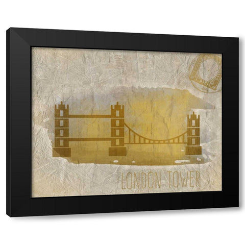 A Day in London A Black Modern Wood Framed Art Print with Double Matting by Allen, Kimberly