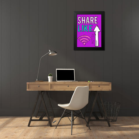 Share Like Follow Black Modern Wood Framed Art Print by Allen, Kimberly