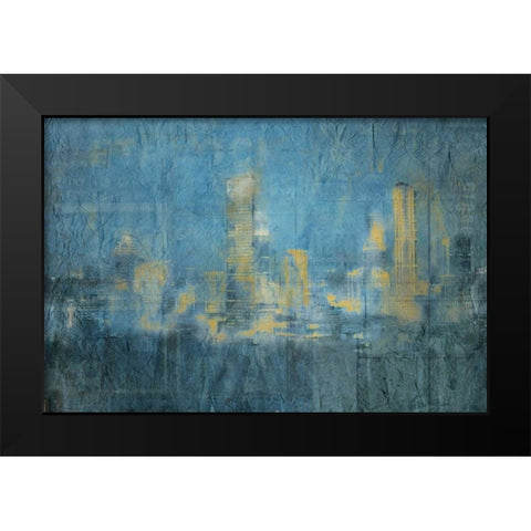 A Night In The City Black Modern Wood Framed Art Print by Allen, Kimberly