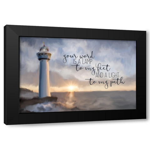 Your Word V2 Black Modern Wood Framed Art Print with Double Matting by Allen, Kimberly
