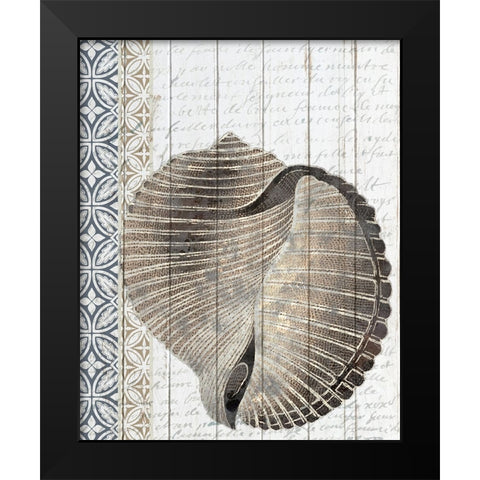 Shells 1 Black Modern Wood Framed Art Print by Allen, Kimberly