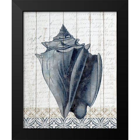 Shells 2 Black Modern Wood Framed Art Print by Allen, Kimberly