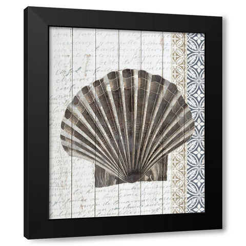 Shells 3 Black Modern Wood Framed Art Print by Allen, Kimberly