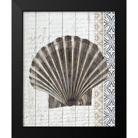 Shells 3 Black Modern Wood Framed Art Print by Allen, Kimberly