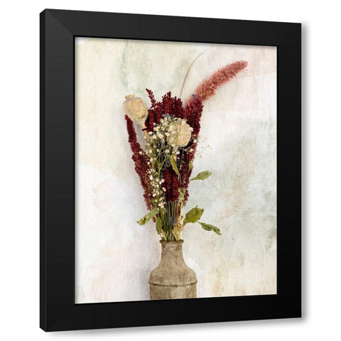 Autumns Song Florals Black Modern Wood Framed Art Print by Allen, Kimberly