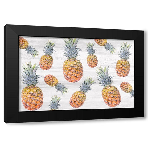 Pinneapple 1 Black Modern Wood Framed Art Print with Double Matting by Allen, Kimberly