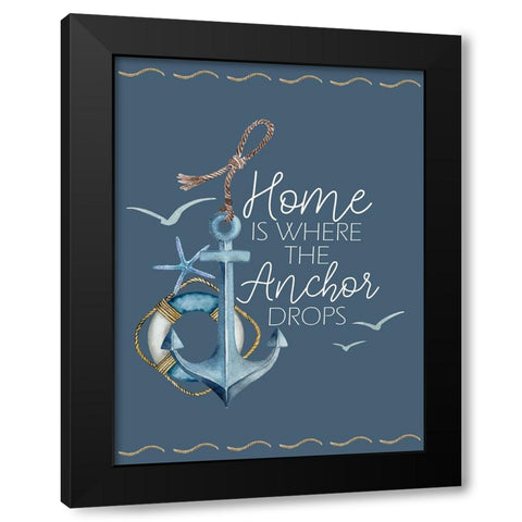 Anchor Home Black Modern Wood Framed Art Print by Allen, Kimberly