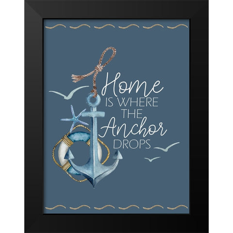 Anchor Home Black Modern Wood Framed Art Print by Allen, Kimberly
