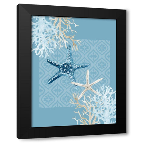 Starfish Tours Black Modern Wood Framed Art Print with Double Matting by Allen, Kimberly