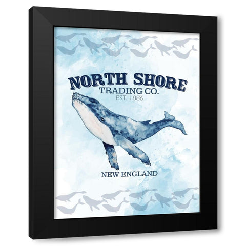 North Shore Black Modern Wood Framed Art Print by Allen, Kimberly